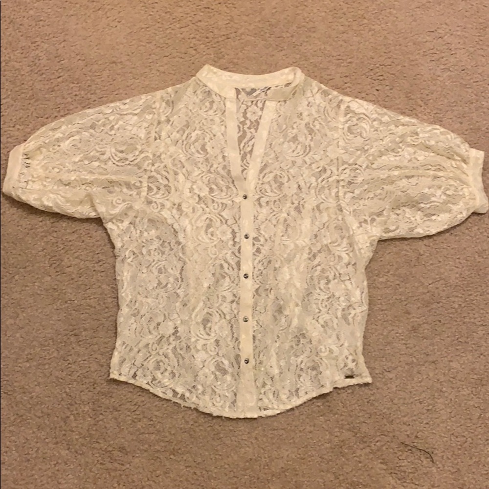 Guess lace top with diamonds